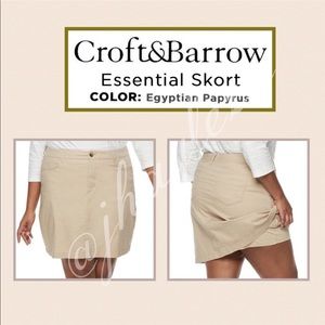 CROFT & BARROW: Khaki/Beige Skort